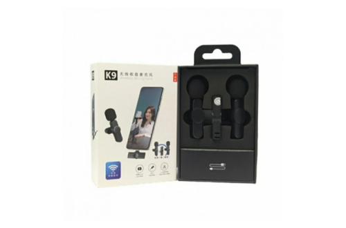 Kit 2 Microfones  Sem Fio K9 iOS com Entrada P2