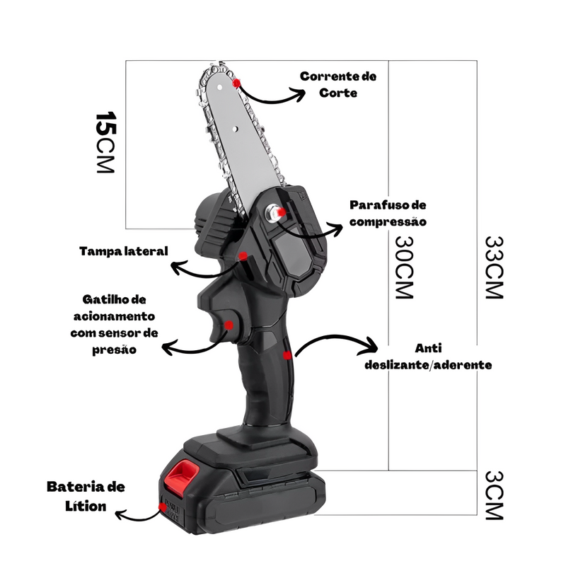 Mini Motosserra Elétrica