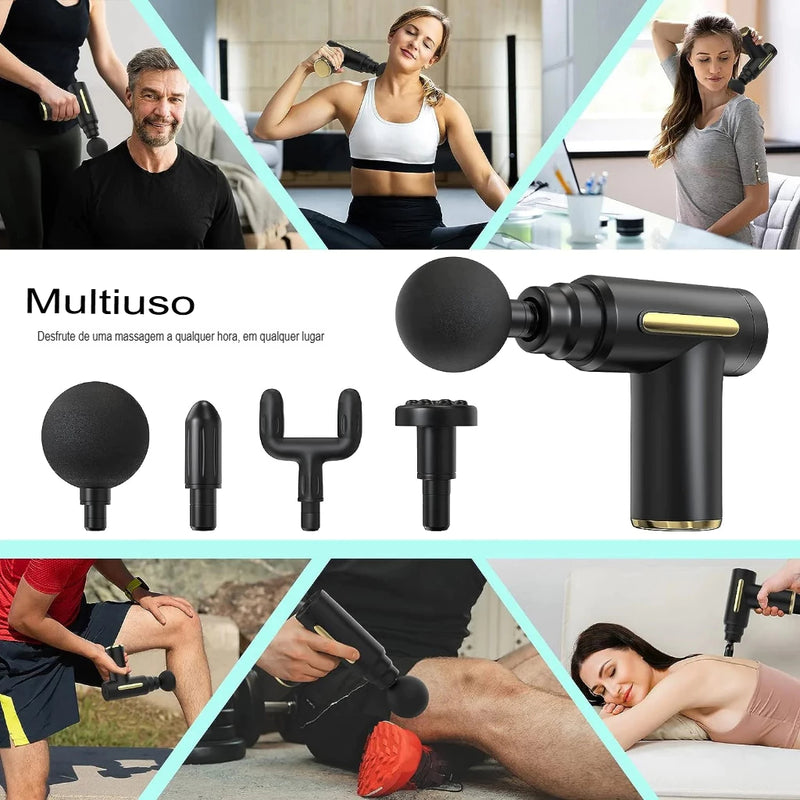 Pistola Massageadora com Indicador Led