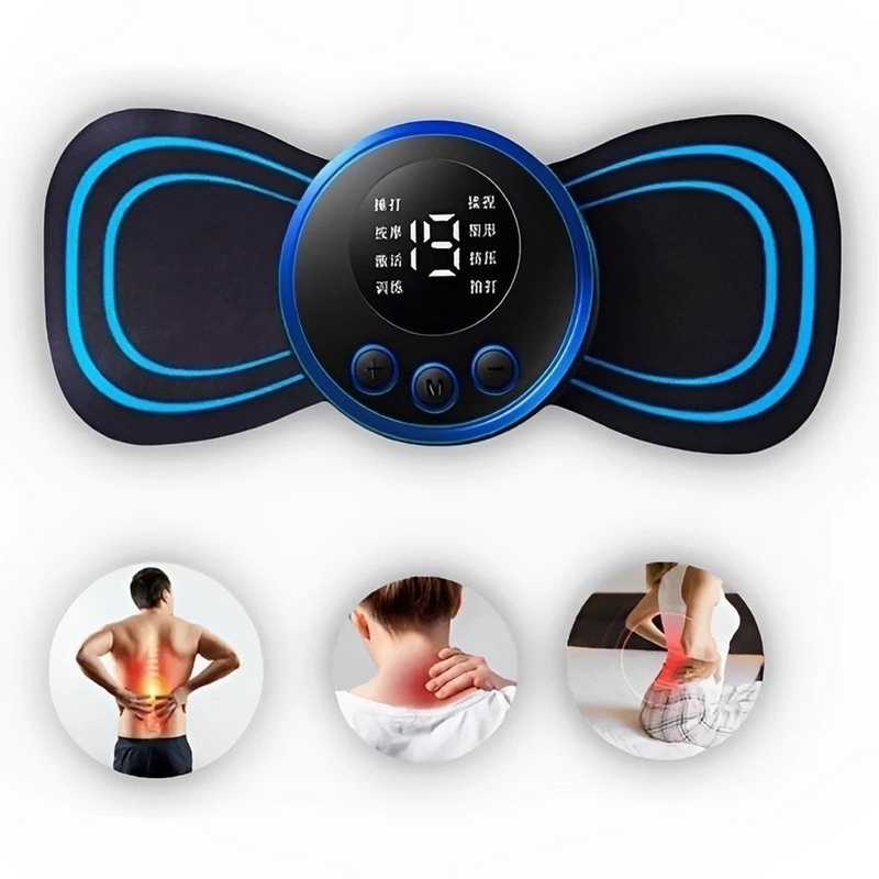 Massageador Portátil Corporal Recarregável EMS – Alívio para Suas Dores Musculares