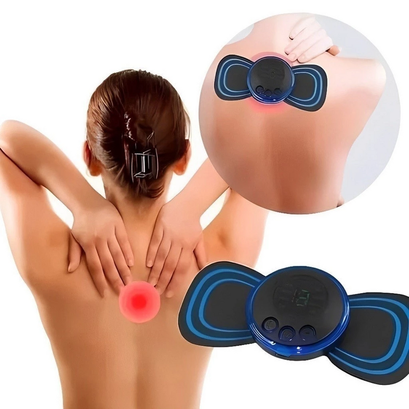 Massageador Portátil Corporal Recarregável EMS – Alívio para Suas Dores Musculares