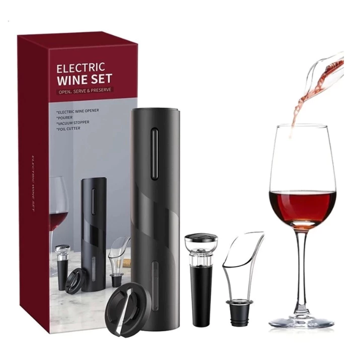 Kit Abridor de Vinho Elétrico 🍷